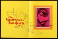 8m321 LOVES OF ISADORA trade ad '69 sexy naked Vanessa Redgrave covering herself with just arms!