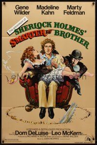 8p020 ADVENTURE OF SHERLOCK HOLMES' SMARTER BROTHER 1sh '75 art of Wilder, Kahn & Feldman by Alvin