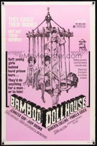 8p093 BIG DOLL HOUSE 1sh R80 artwork of Pam Grier whose body was caged, but not her desires!