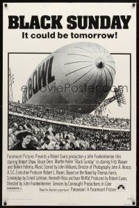 8p102 BLACK SUNDAY 1sh '77 John Frankenheimer, Goodyear Blimp zeppelin disaster at the Super Bowl!