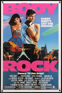 8p114 BODY ROCK 1sh '84 Lorenzo Lamas & Vicki Frederick break-dancing in New York!