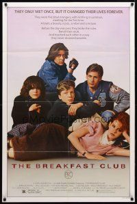 8p122 BREAKFAST CLUB 1sh '85 John Hughes, Emilio Estevez, Molly Ringwald, Judd Nelson, classic!