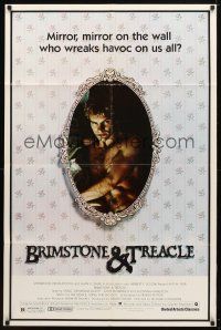 8p129 BRIMSTONE & TREACLE 1sh '82 Richard Loncraine directed thriller, image of Sting in mirror!