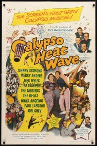 8p146 CALYPSO HEAT WAVE 1sh '57 Desmond & Anders, from the producers of Rock Around the Clock!