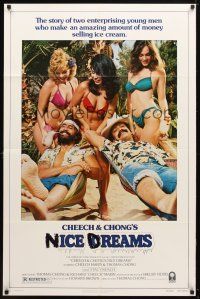 8p158 CHEECH & CHONG'S NICE DREAMS 1sh '81 two young men who make lots of money selling ice cream!