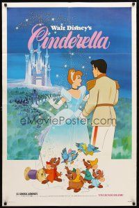 8p165 CINDERELLA 1sh R81 Walt Disney classic romantic fantasy cartoon!