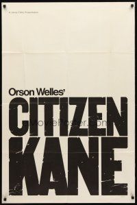 8p167 CITIZEN KANE 1sh R60s some called Orson Welles a hero, others called him a heel!
