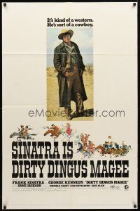 8p205 DIRTY DINGUS MAGEE 1sh '70 full-length image of dusty cowboy Frank Sinatra!