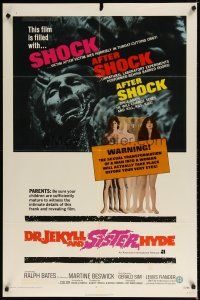 8p220 DR. JEKYLL & SISTER HYDE 1sh '72 sexual transformation of man to woman actually takes place!