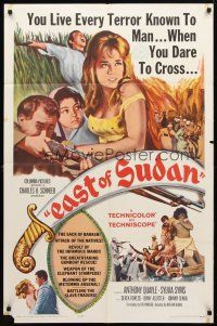 8p235 EAST OF SUDAN 1sh '64 Anthony Quayle, sexy Sylvia Syms, first Jenny Agutter!