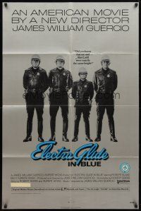 8p239 ELECTRA GLIDE IN BLUE foil 1sh 1973 short cop Robert Blake and Alan Ladd are same height!