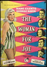 8p976 WOMAN FOR JOE English 1sh '55 sexy artwork image of Diane Cilento, George Baker!