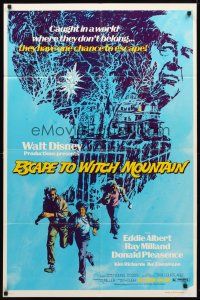 8p252 ESCAPE TO WITCH MOUNTAIN 1sh '75 Disney, they're in a world where they don't belong!