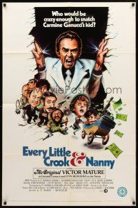 8p254 EVERY LITTLE CROOK & NANNY 1sh '72 who would be crazy enough to snatch Victor Mature's kid!