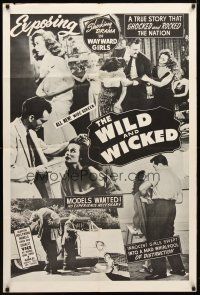 8p276 FLESH MERCHANT 1sh '56 girls bought, sold, and traded, The Wild & Wicked!