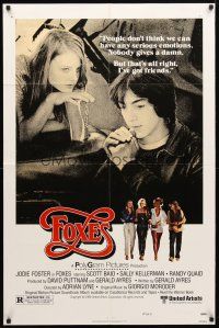 8p286 FOXES style B 1sh '80 Jodie Foster, Cherie Currie, Marilyn Kagen + super young Scott Baio!