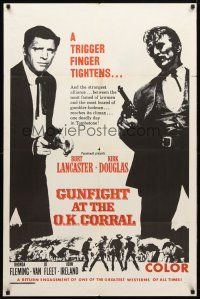 8p333 GUNFIGHT AT THE O.K. CORRAL military 1sh '57 Burt Lancaster, Kirk Douglas, directed by Sturges
