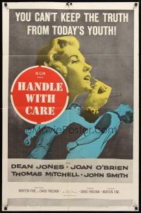 8p338 HANDLE WITH CARE 1sh '58 you can't keep the truth from today's youth!