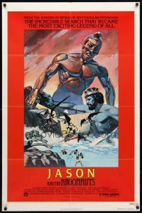8p399 JASON & THE ARGONAUTS 1sh R78 great special effects by Ray Harryhausen, Gary Meyer art!!
