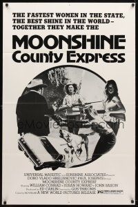 8p507 MOONSHINE COUNTY EXPRESS 1sh '77 William Conrad, John Saxon, Susan Howard, Maureen McCormick