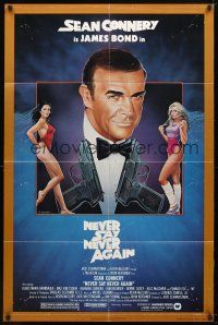 8p547 NEVER SAY NEVER AGAIN 1sh '83 art of Sean Connery as James Bond 007 by Obrero!