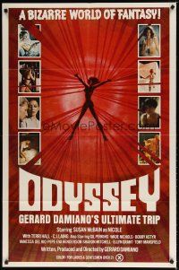 8p578 ODYSSEY 1sh '77 Gerard Damiano's ultimate trip, a bizarre world of sexploitation fantasy!