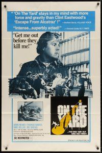 8p585 ON THE YARD 1sh '78 John Heard needs to get out of prison before they kill him!