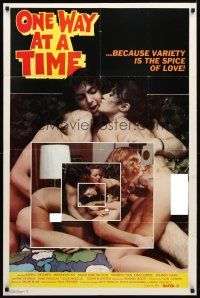 8p591 ONE WAY AT A TIME 1sh '79 sexy Mimi Morgan co-stars with Big John Holmes!