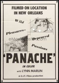 8p603 PANACHE 1sh '70s lesbians filmed on location in New Orleans, wild depraved pleasures!
