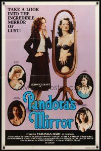 8p604 PANDORA'S MIRROR 1sh '81 sexy image of woman staring into the incredible mirror of lust!