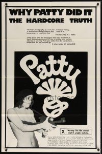 8p610 PATTY 1sh '76 X-rated mockumentary of the Patty Hearst kidnapping!