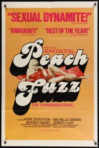 8p611 PEACH FUZZ 1sh '77 introducing sexiest Jean Dalton, the forbidden fruit!