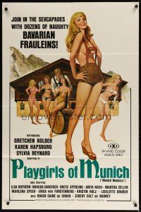 8p626 PLAYGIRLS OF MUNICH 1sh '77 join the sexcapades with dozens of naughty Bavarian frauleins!