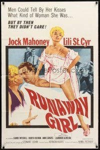 8p688 RUNAWAY GIRL 1sh '65 men could tell by her kisses what kind of woman Lili St. Cyr was!