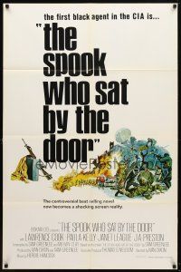 8p756 SPOOK WHO SAT BY THE DOOR 1sh R70s Lawrence Cook, Paula Kelly, Sam Greenlee novel!