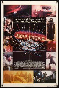8p769 STAR TREK II 1sh '82 The Wrath of Khan, Leonard Nimoy, William Shatner, sci-fi sequel!
