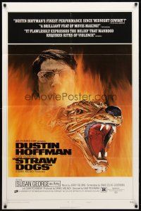 8p783 STRAW DOGS style D 1sh '72 directed by Sam Peckinpah, Dustin Hoffman, cool different image!
