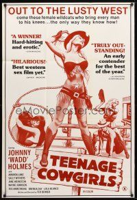 8p815 TEENAGE COWGIRLS 1sh '73 John Holmes goes to the lusty West for sexy female wildcats!