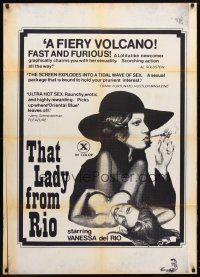 8p831 THAT LADY FROM RIO 1sh '76 sexy Vanessa del Rio, X-rated!
