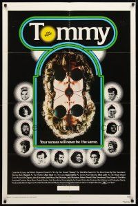 8p861 TOMMY 1sh '75 The Who, Roger Daltrey, rock & roll, cool mirror image!