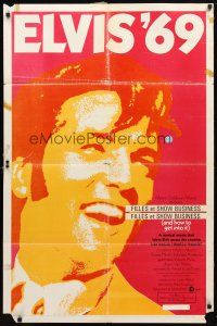 8p882 TROUBLE WITH GIRLS 1sh '69 great gigantic close up art of smiling Elvis Presley!