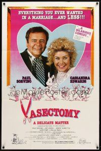8p914 VASECTOMY 1sh '86 wacky image of Paul Sorvino and Cassandra Edwards, a delicate matter!