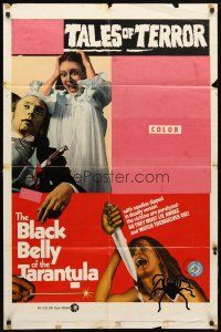 8p944 WEEKEND MURDERS/BLACK BELLY OF THE TARANTULA 1sh '72 twin tales of terror!