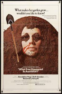 8p949 WHAT EVER HAPPENED TO AUNT ALICE? 1sh '69 horror image of woman buried up to her face!
