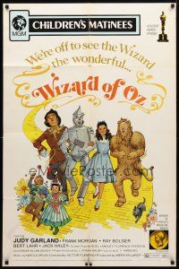 8p974 WIZARD OF OZ 1sh R72 Victor Fleming, Judy Garland all-time classic!