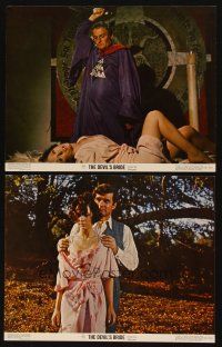 8r804 DEVIL'S BRIDE 2 color 11x14 stills '68 Terence Fisher Hammer horror, Charles Gray w/ Arrighi!