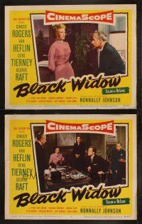 8r760 BLACK WIDOW 2 LCs '54 Ginger Rogers, Gene Tierney, Van Heflin, George Raft!