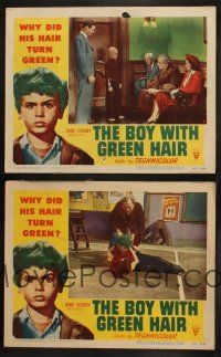 8r765 BOY WITH GREEN HAIR 2 LCs '48 Dean Stockwell, a kid who wants to end war & Michael Losey!
