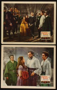 8r774 CAPTAIN FROM CASTILE 2 LCs '47 Tyrone Power, Jean Peters, Cesar Romero, Mexican war!