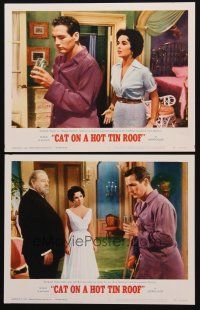 8r778 CAT ON A HOT TIN ROOF 2 LCs R66 Elizabeth Taylor as Maggie the Cat, Paul Newman, Burl Ives!